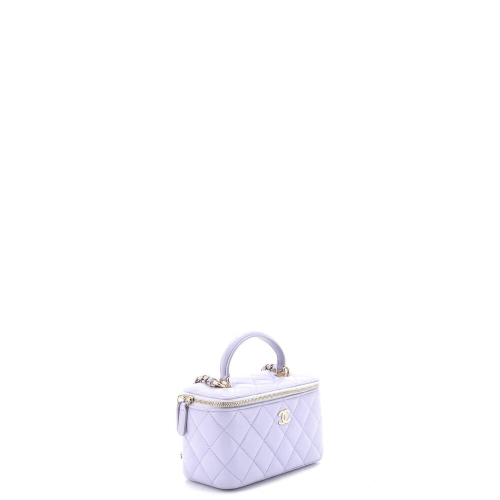 Chanel Small Classic Top Handle Vanity Case with Chain Quilted Lambskin - Picture 3 of 6
